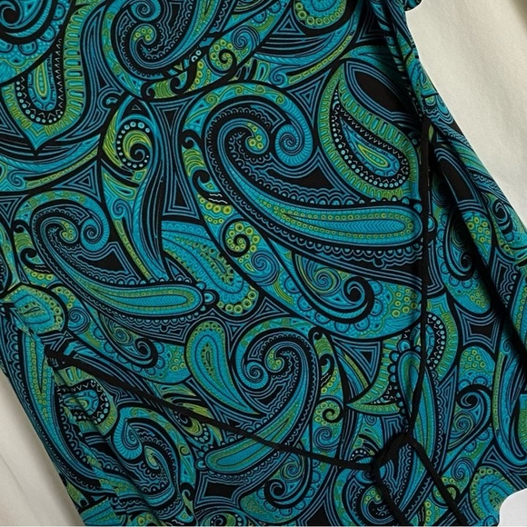 Vintage/Retro APT.9 Sz-LP Paisley Top-Deep Riveted Neckline, Waist Ties, In VGUC - Picture 5 of 16